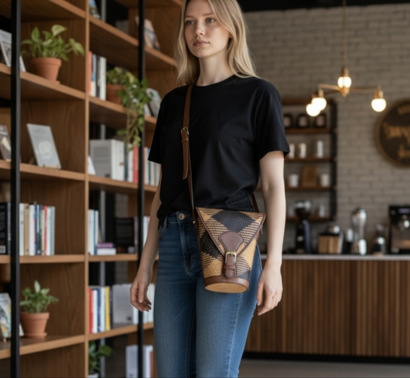 ❄️Woven Wicker Crossbody Bag, Elliot Luca Crossover Bag - Picture 2 of 12